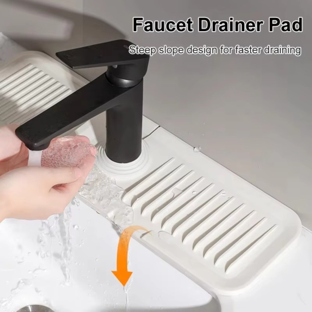 Silicone Tap Washer - Dayanıklı 38*12cm Musluk Drenaj Matı Yükseltilmiş