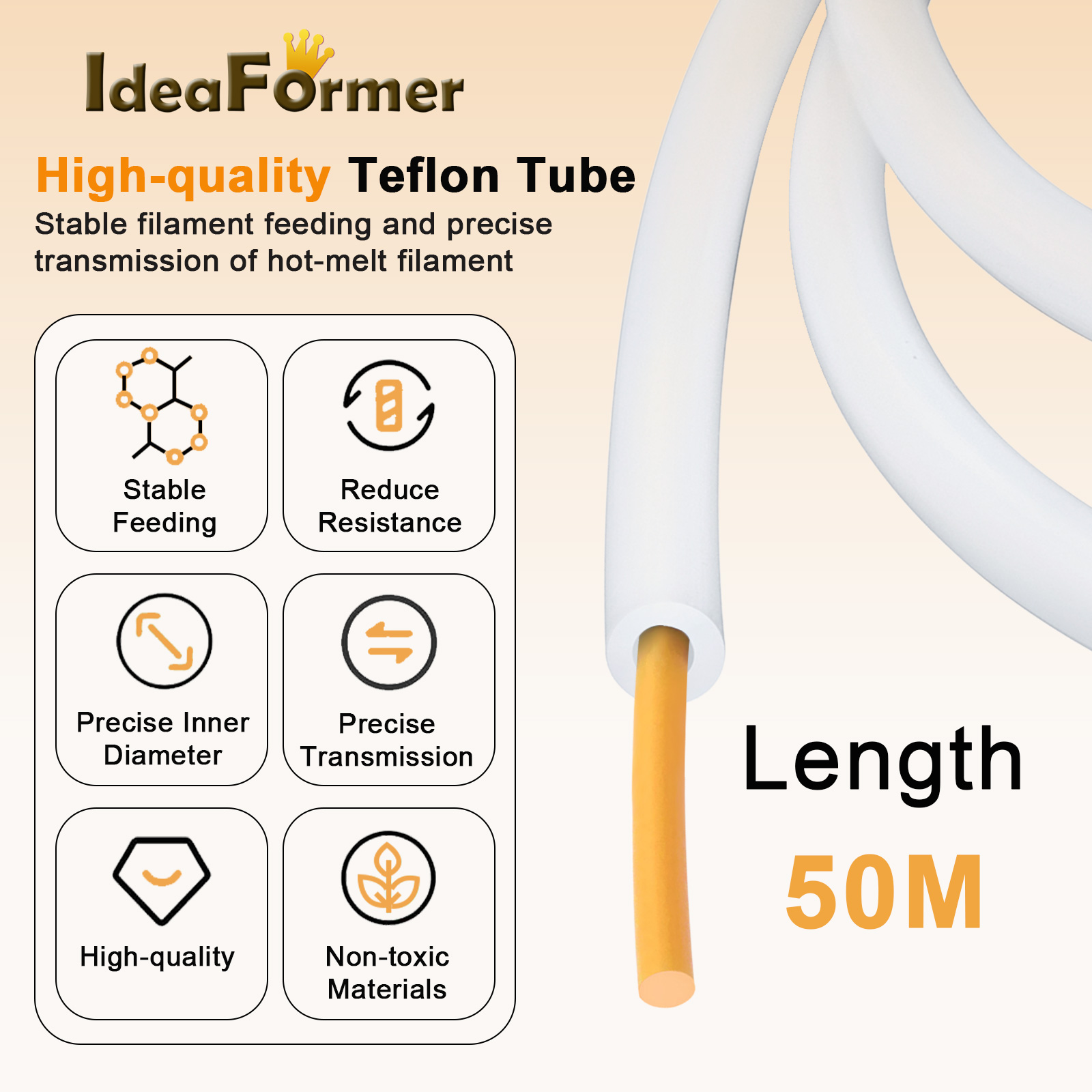 2.5mm Dış Çap 4mm Bambu Lab PT - Ptfe Tape Thread incelemesi ve fiyatı